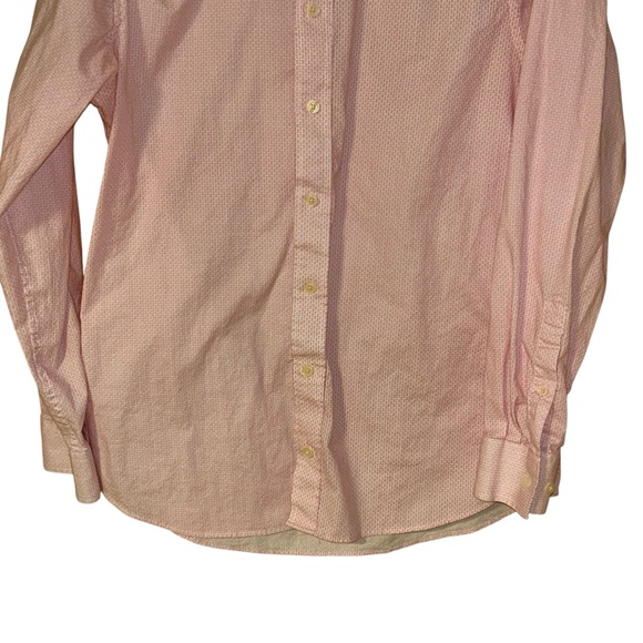 Nick Graham Men's Pink Print Dress Shirt Stretch Modern Fit Size 16 34-35 - Picture 3 of 11